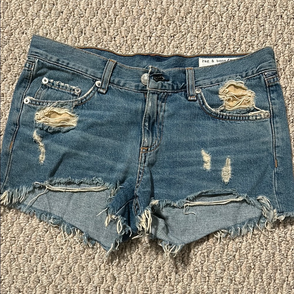 Rag & bone Blue Distressed Women's Shorts